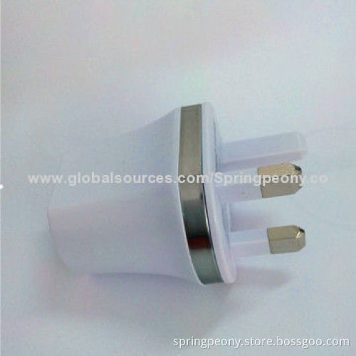 Three-pin Plug Gauge USB Charger Power Adapter, Built-in Intelligent Protection System